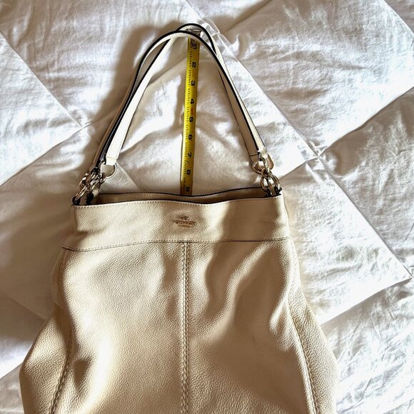 Coach Lexy Shoulder Bag – Chalk Pebble Leather Off White - Picture 11 of 15